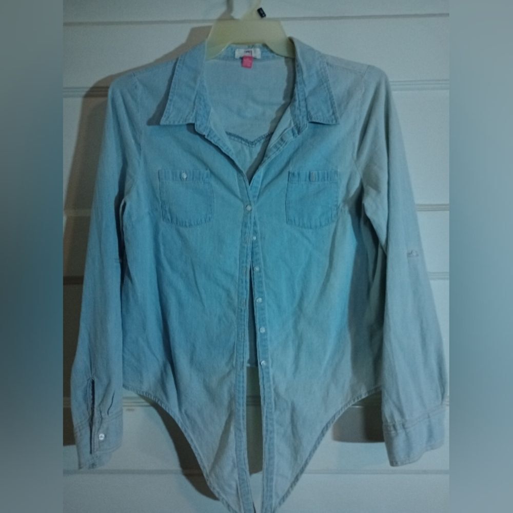 Lei Excel denim shirt bottom bow tie style (Rox169)